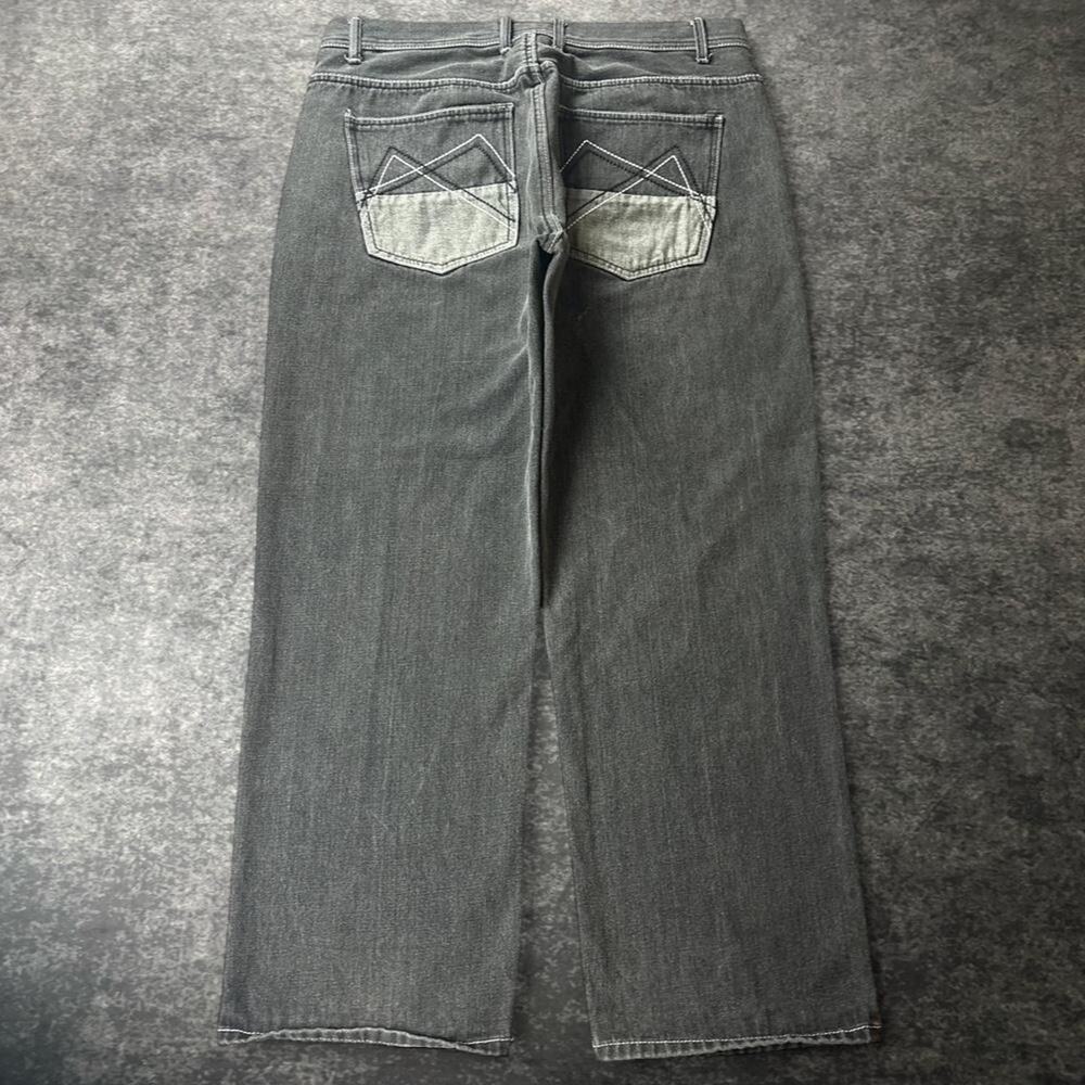 Vintage Red Ape Men’s 40 Gray Baggy Jeans Two-Tone Y2K Hip Hop Denim